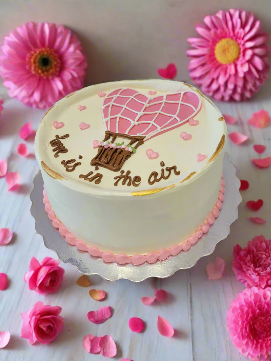Love In The Air Cream Cake - Image 5