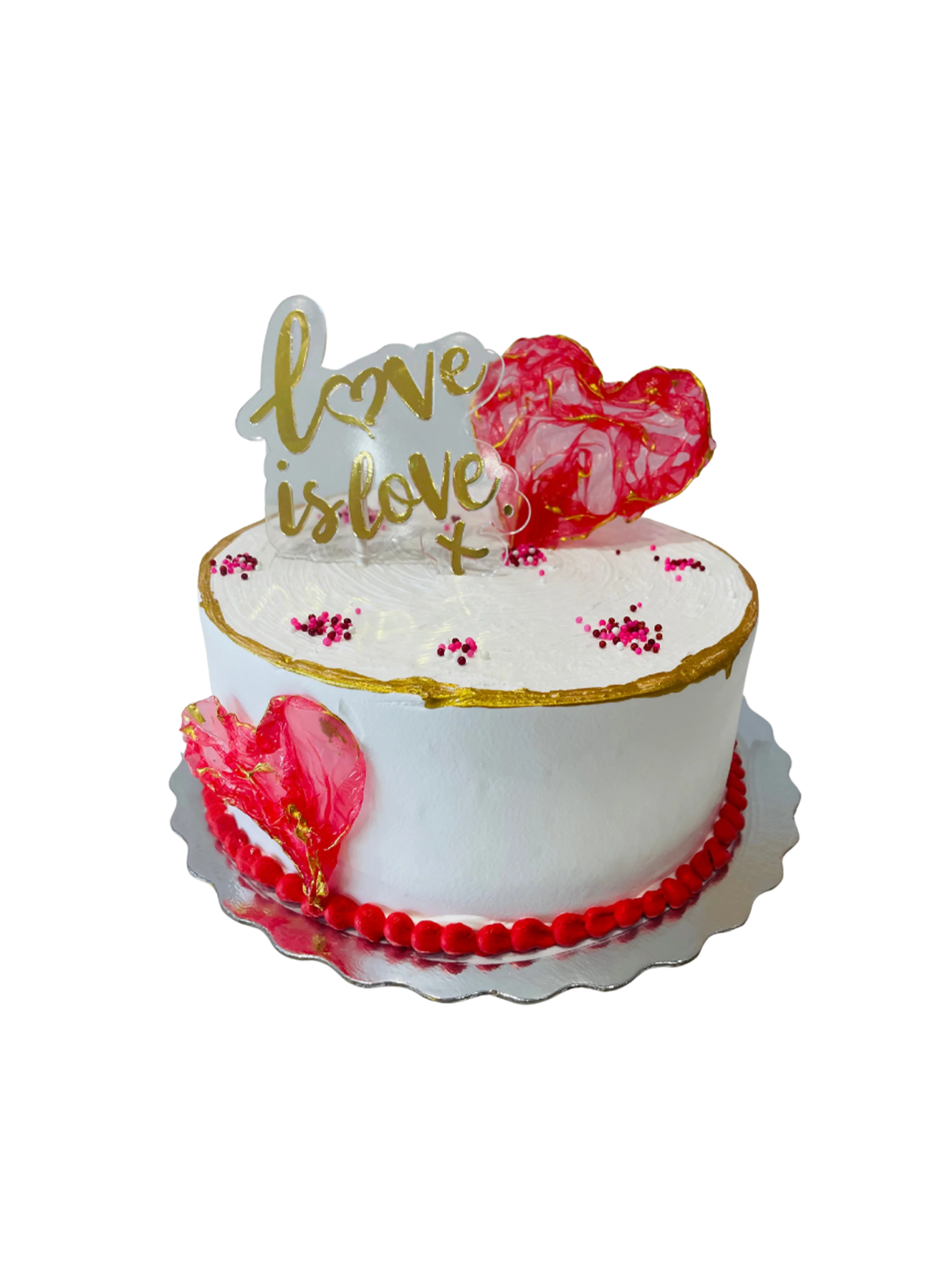 Love Is Love Valentine Cake