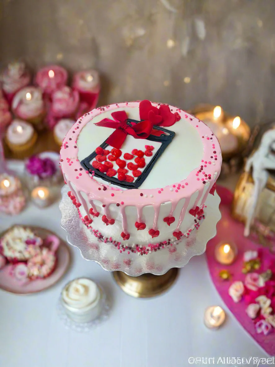 Love Jar Valentine Cake - Image 3