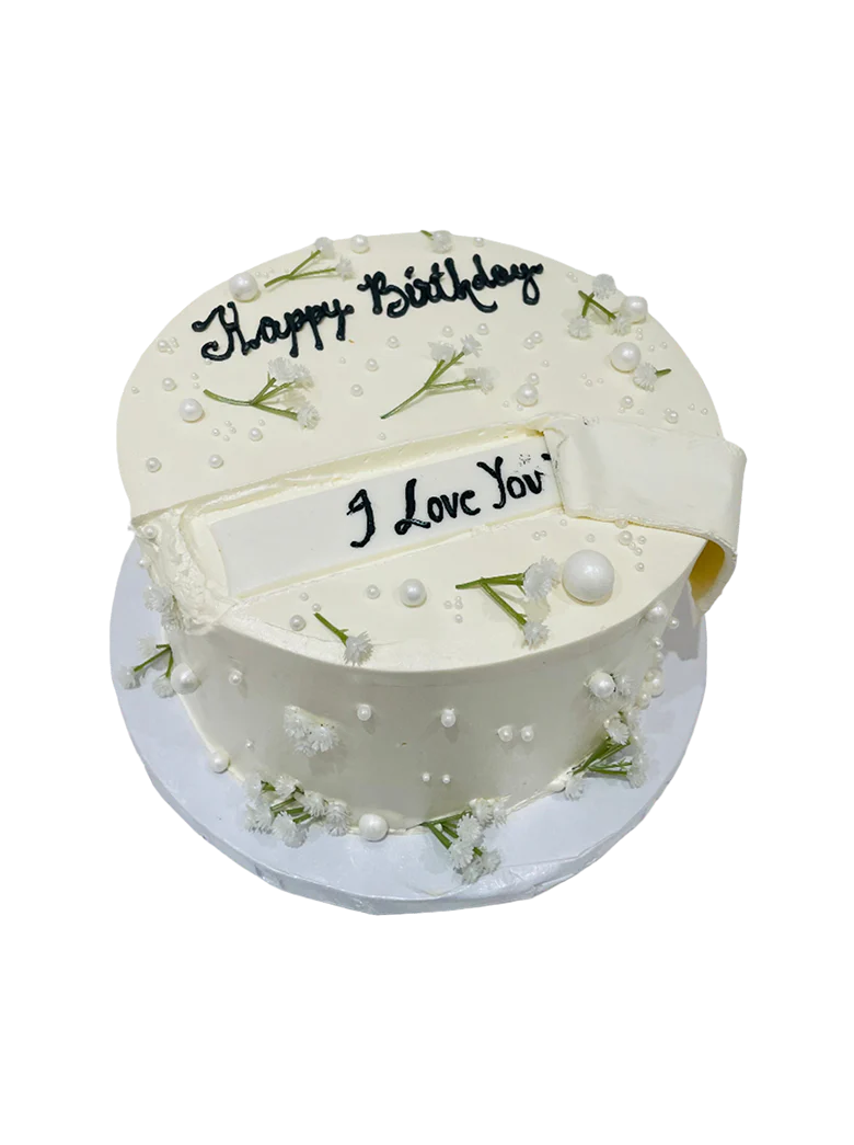 Love Secret Message Reveal Cake