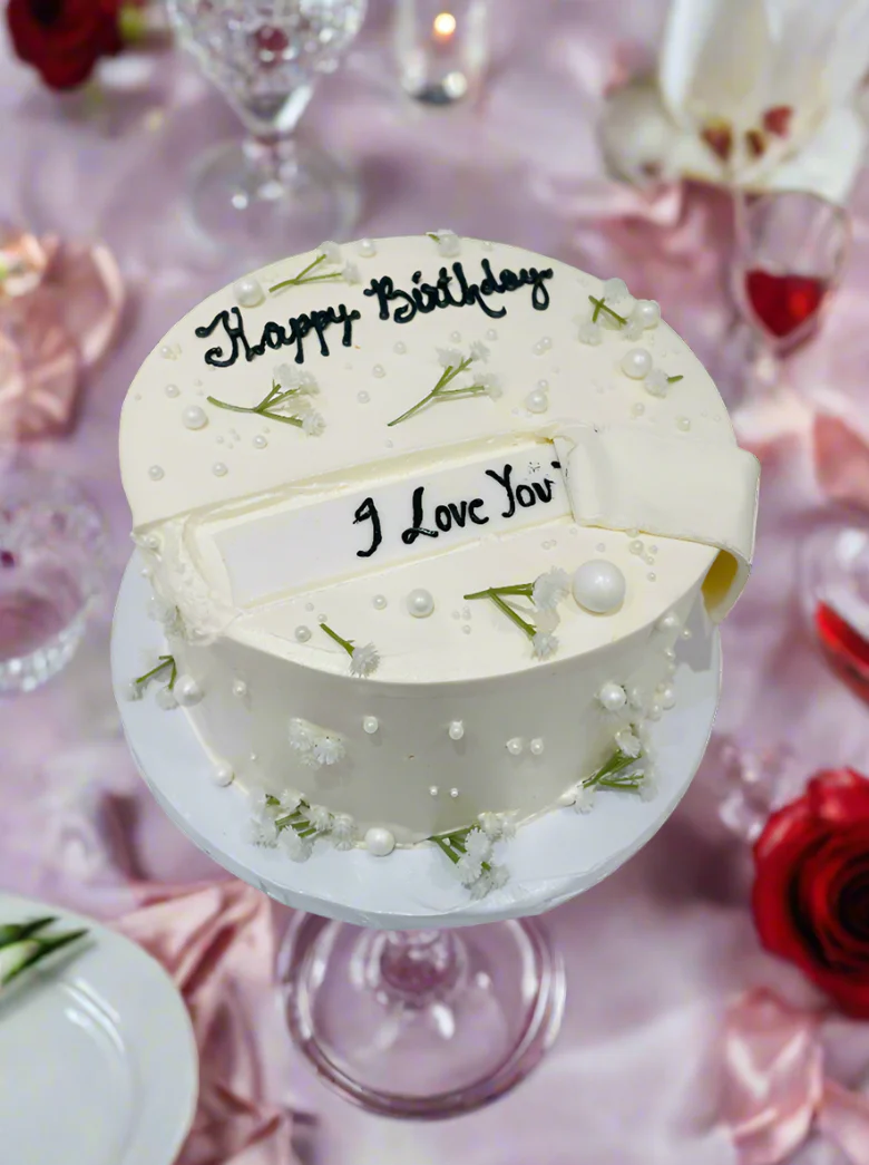 Love Secret Message Reveal Cake - Image 2