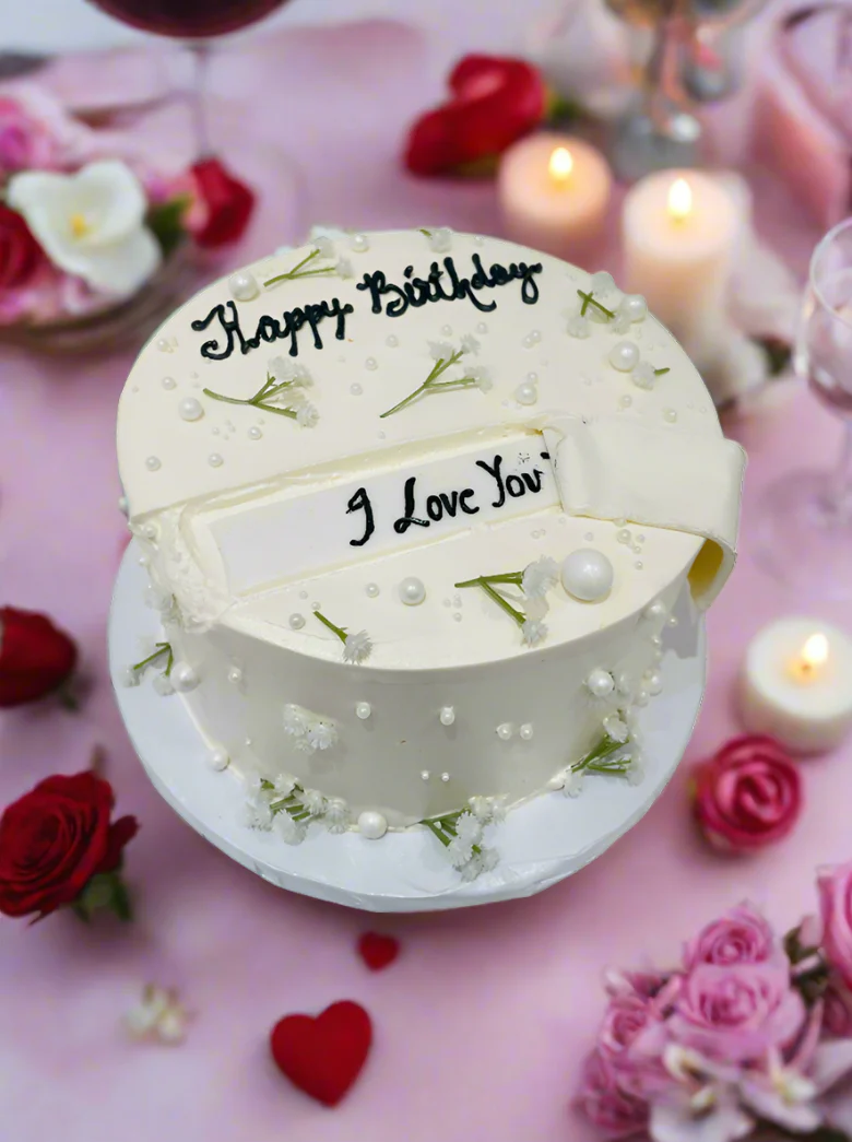 Love Secret Message Reveal Cake - Image 3