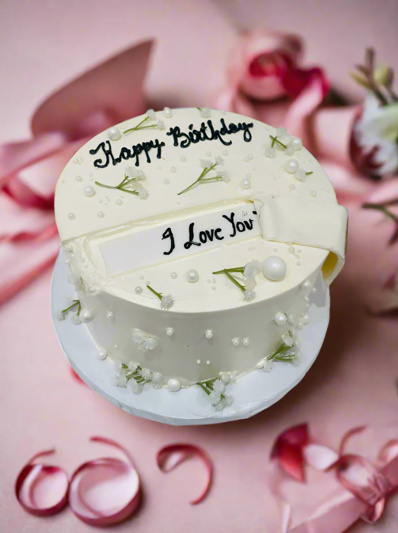 Love Secret Message Reveal Cake - Image 4