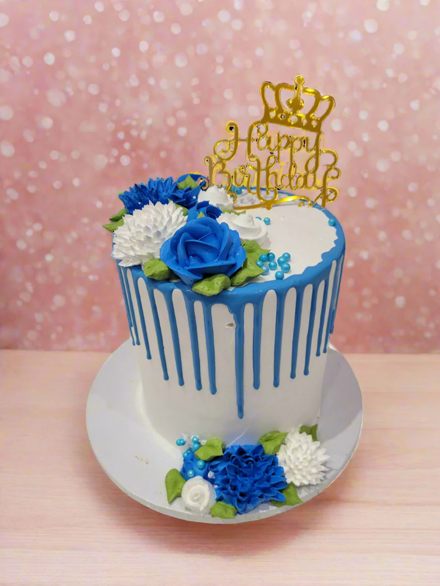 Lucas Blue Birthday Cake - Image 2