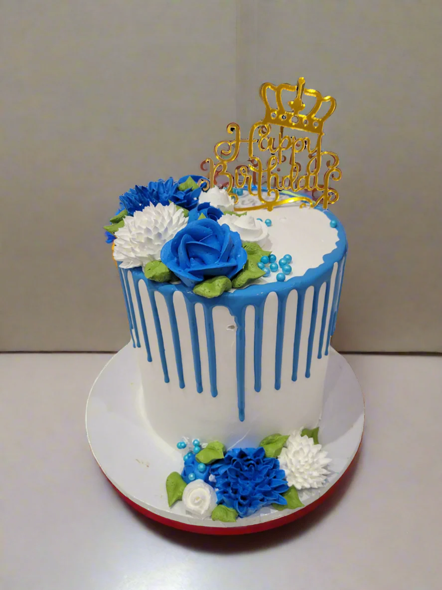Lucas Blue Birthday Cake - Image 3