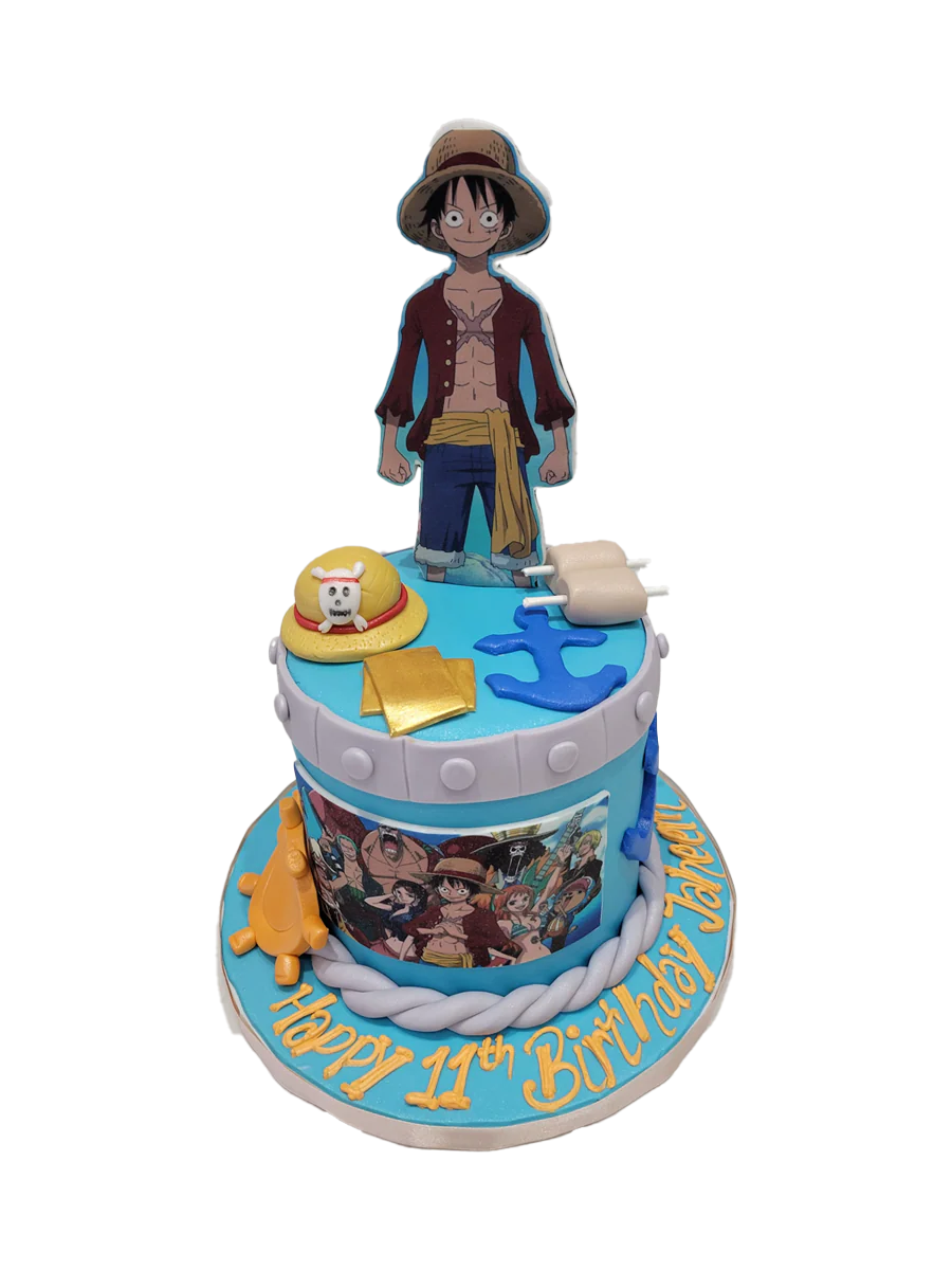 Luffy Anime Fondant Cake