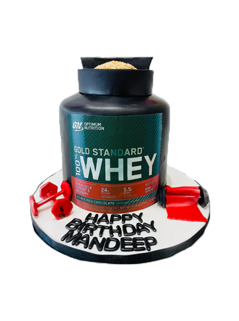 Mandeep Whey Gym Fondant Cake