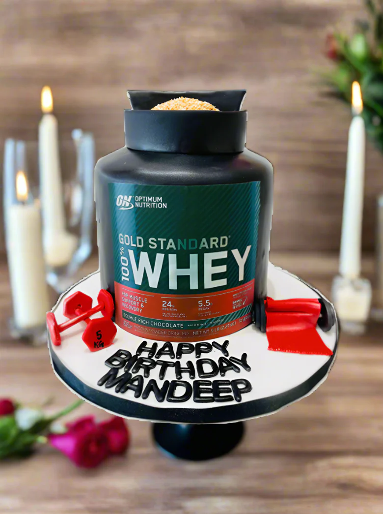 Mandeep Whey Gym Fondant Cake - Image 2