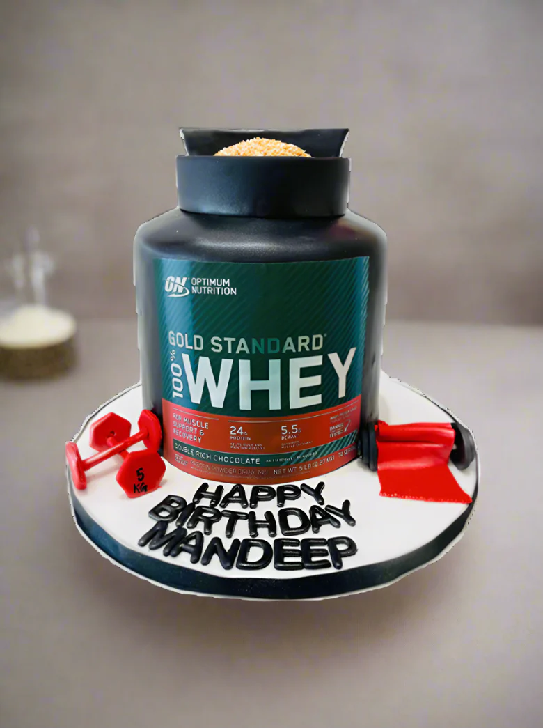 Mandeep Whey Gym Fondant Cake - Image 4