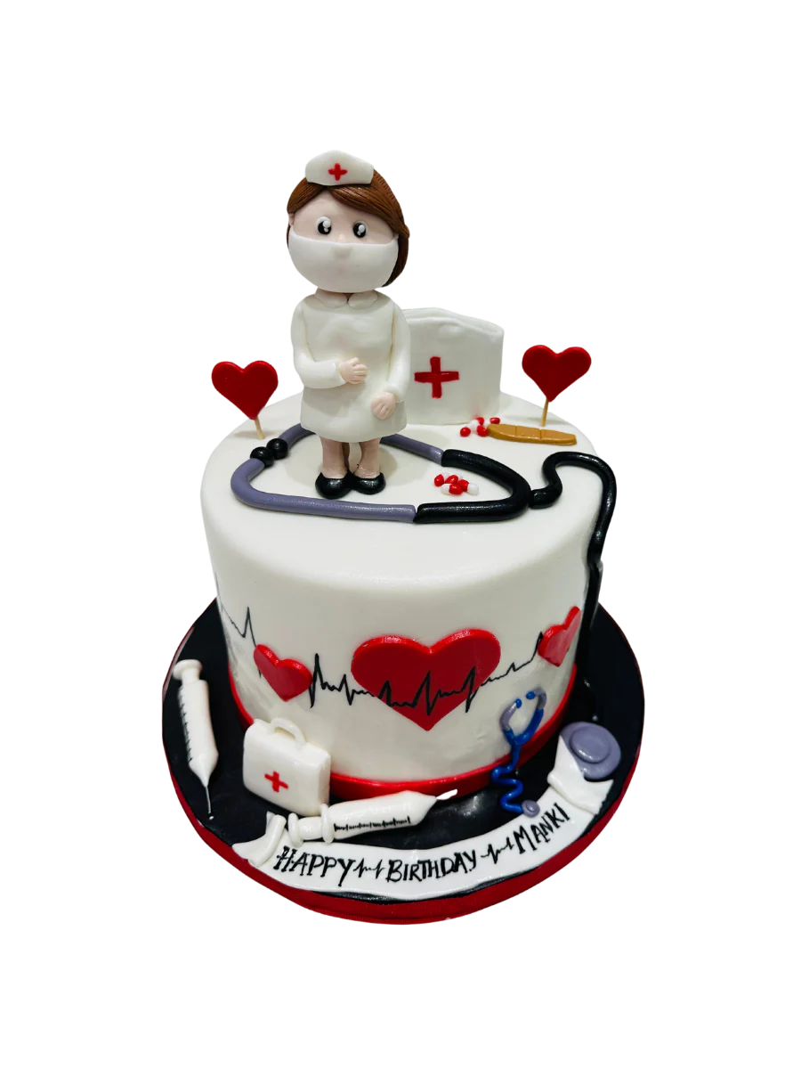 Manki Nurse Fondant Cake