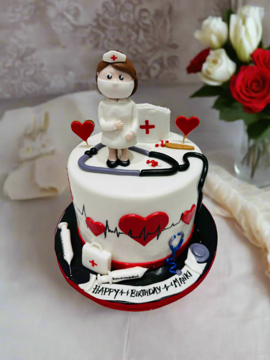 Manki Nurse Fondant Cake - Image 3