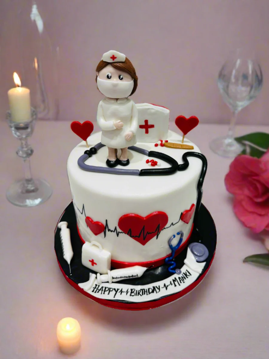 Manki Nurse Fondant Cake - Image 4