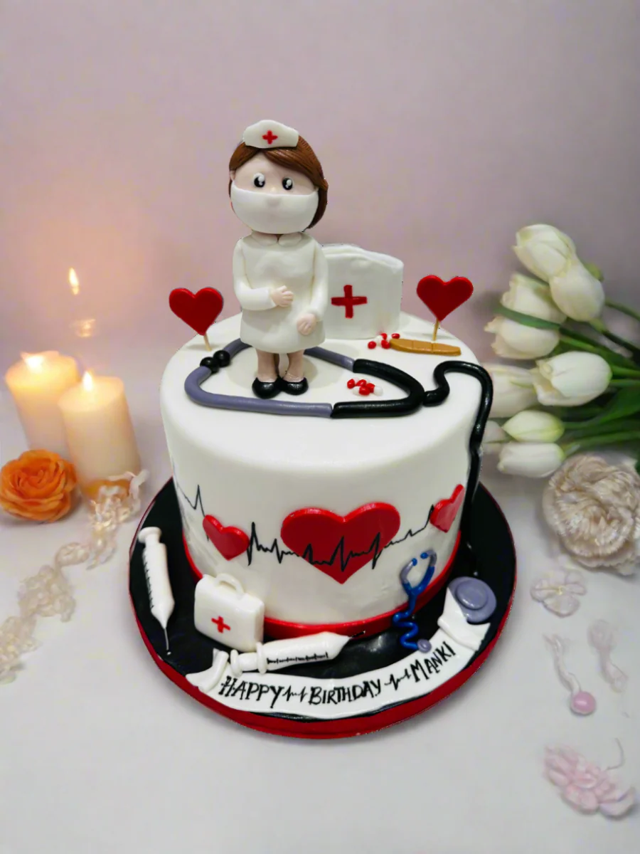 Manki Nurse Fondant Cake - Image 5