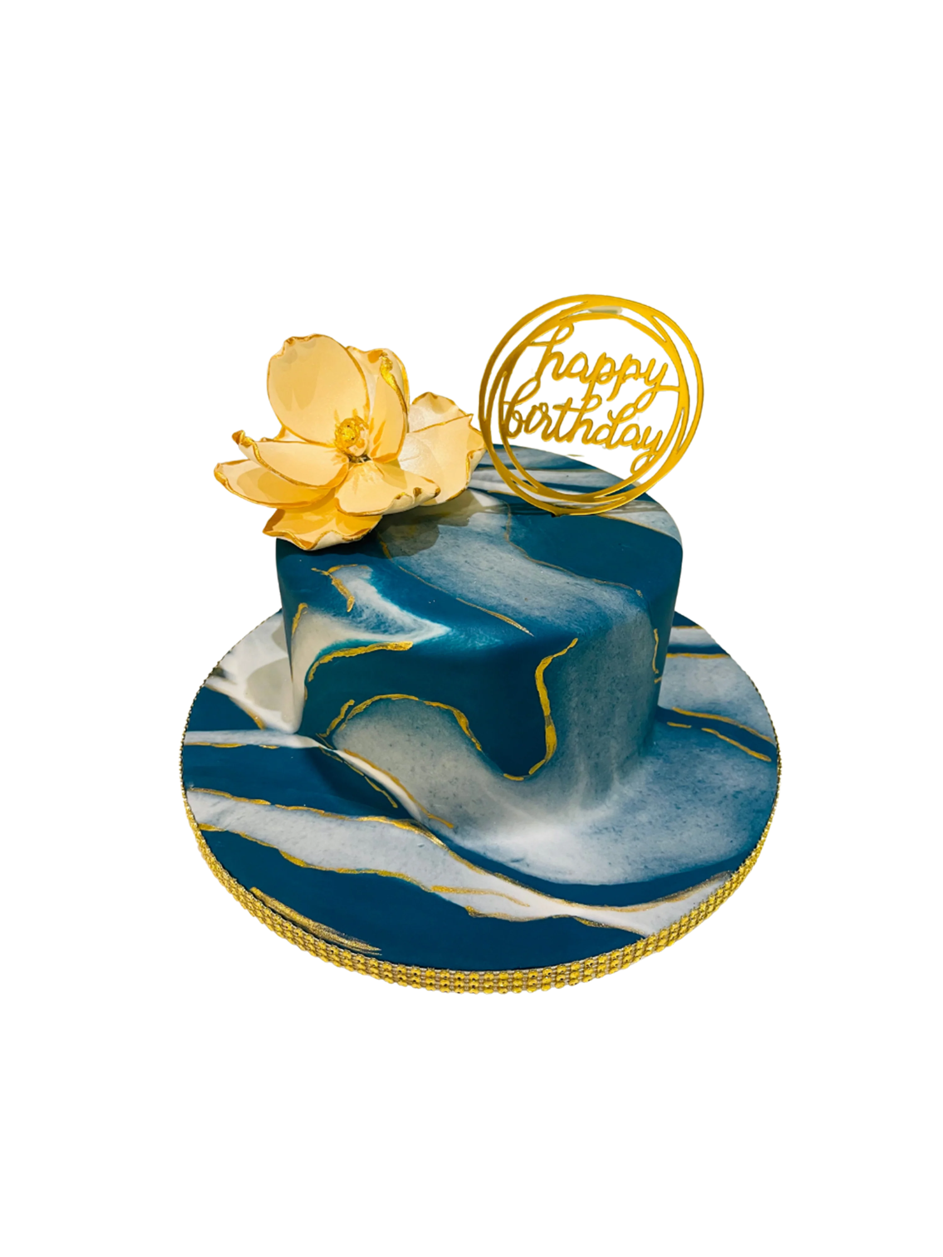 Mannat Marbleized Fondant Cake