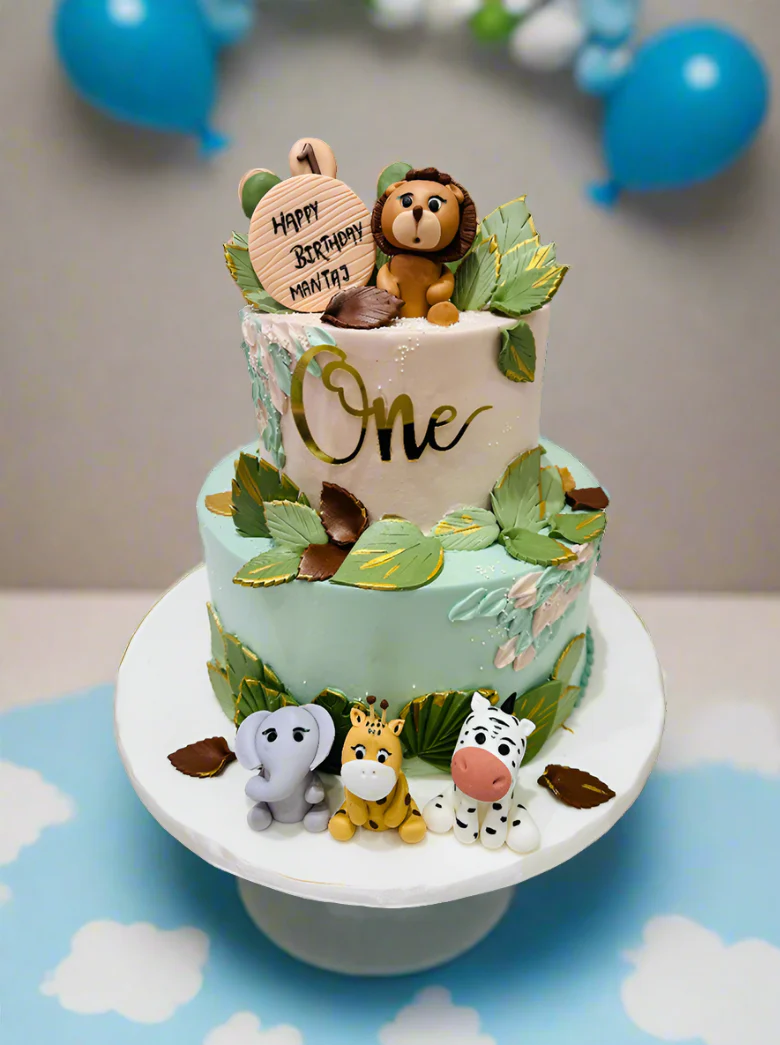 Mantaj Animal Cream Tiered Cake - Image 4