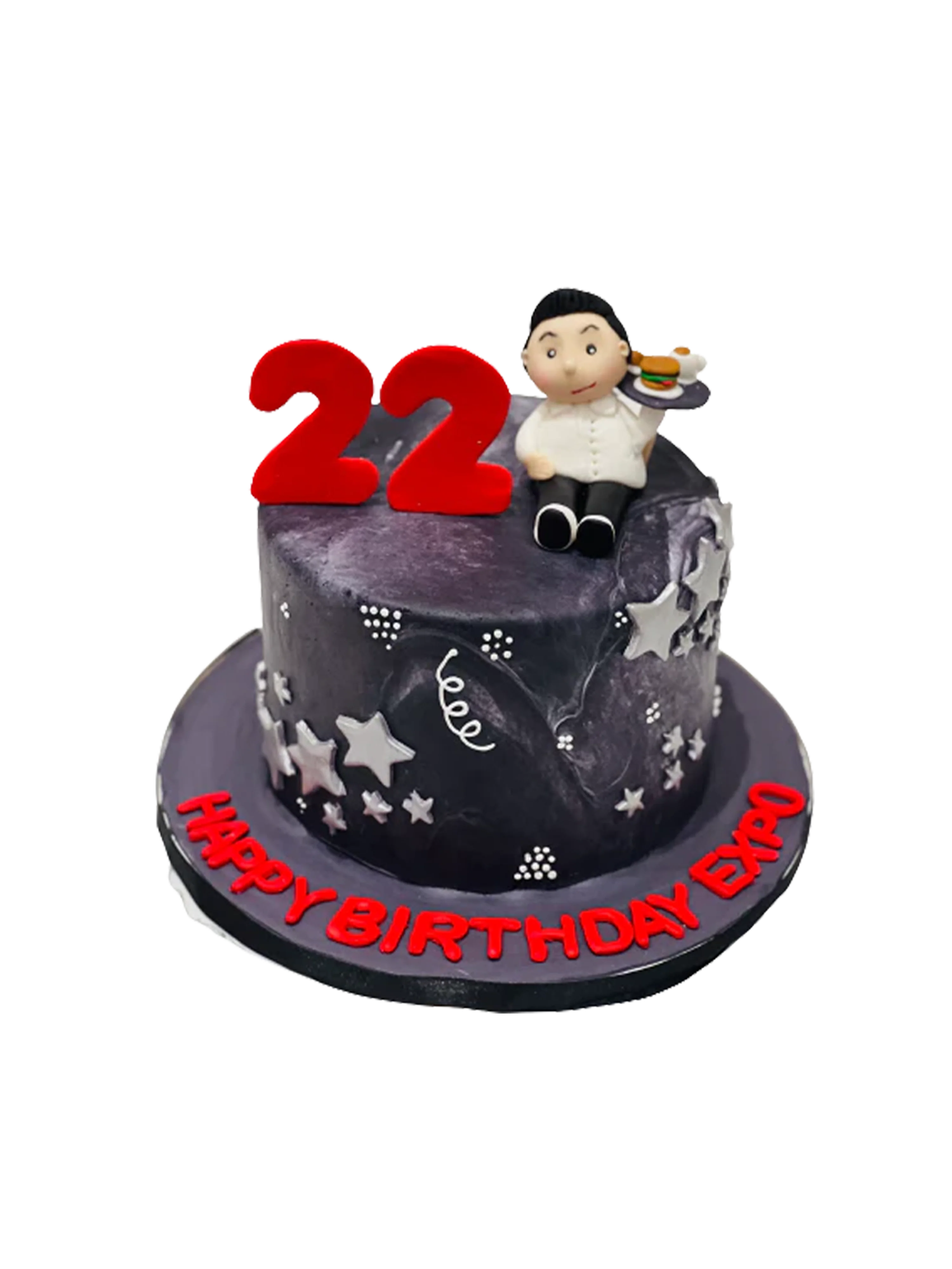 Marbleized Chef Fondant Cake
