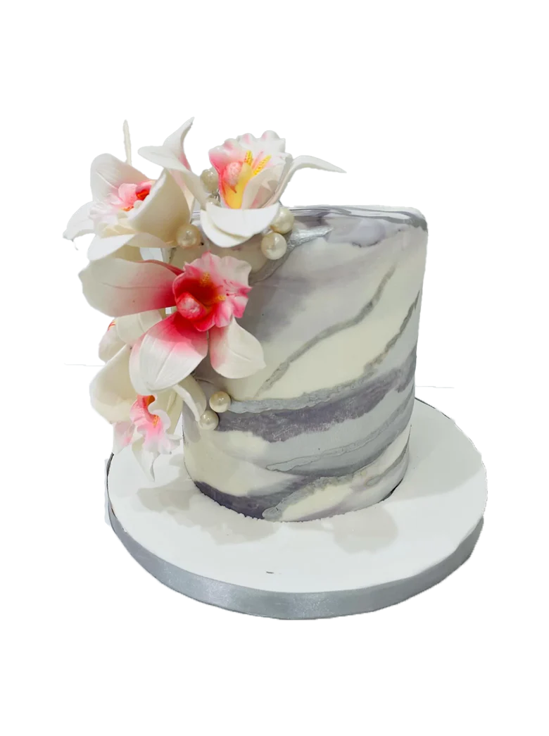 Marbleized Fondant Cake