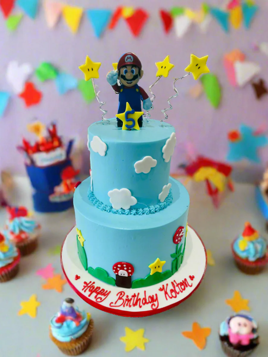Mario Cream Tiered Cake - Image 2