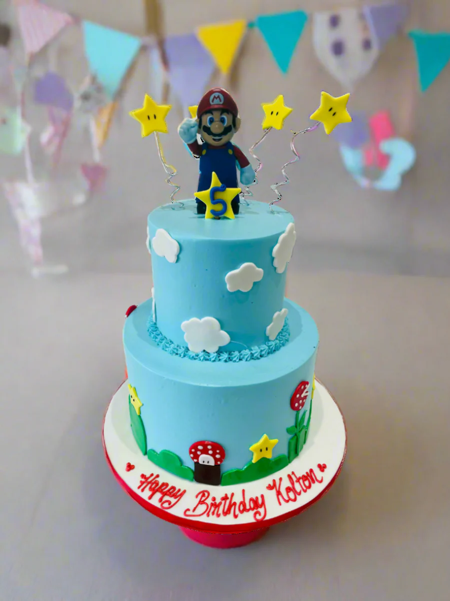 Mario Cream Tiered Cake - Image 3