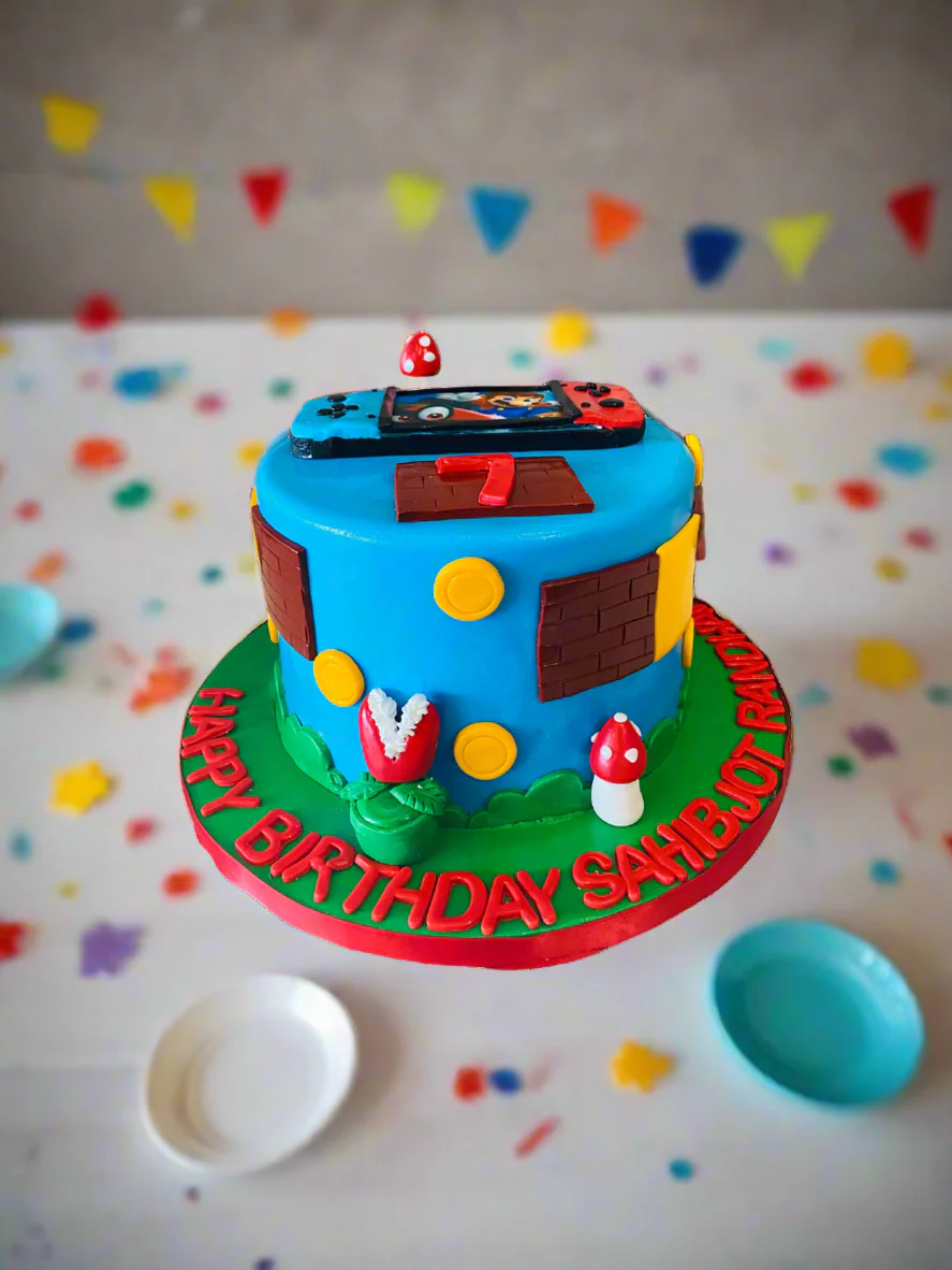 Mario Theme Fondant Cake - Image 3