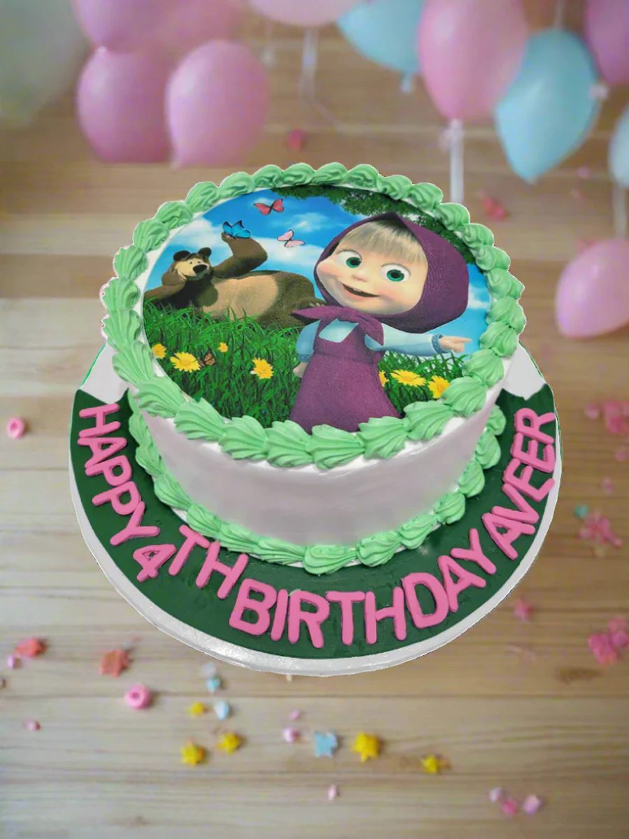 Masha And The Bear Photo Cake - Image 5