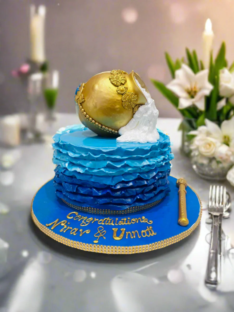 Matki & Ruffles Fondant Cake - Image 2