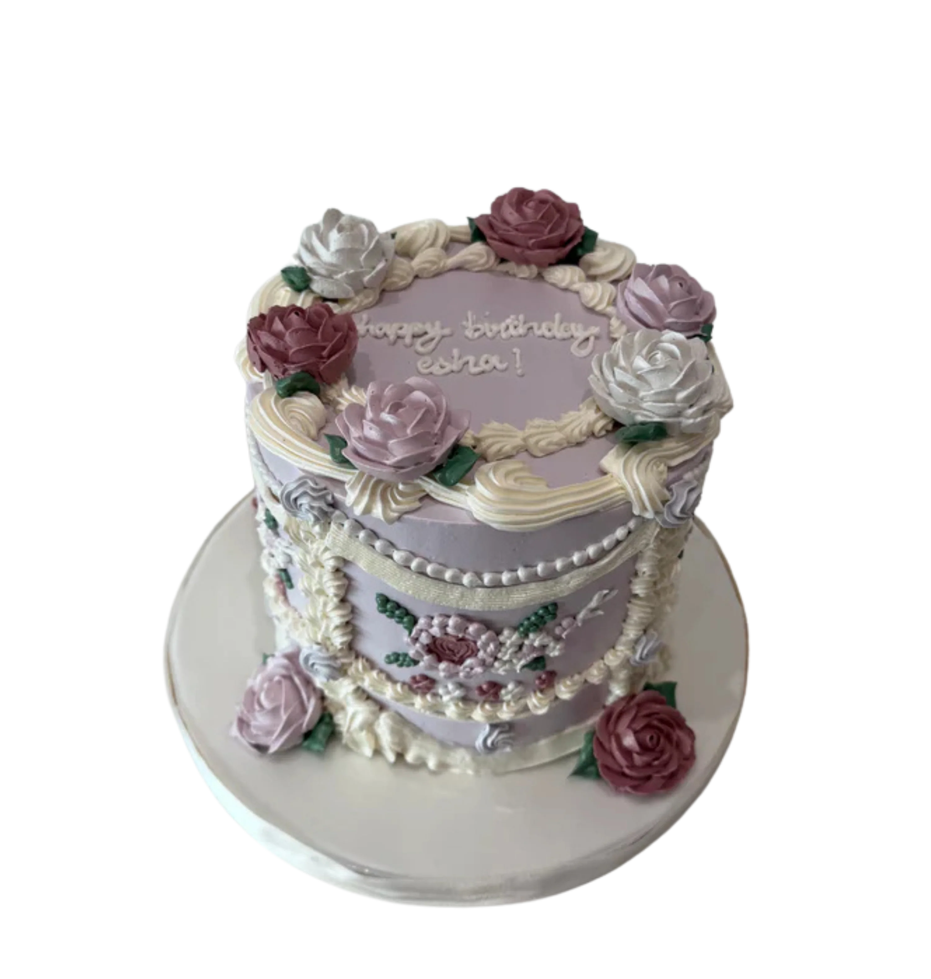 Mauve Vintage Cream Cake
