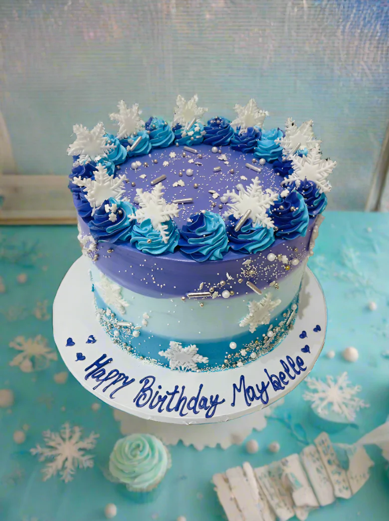 Maybelle Frozen Theme Cream Cake - Image 4