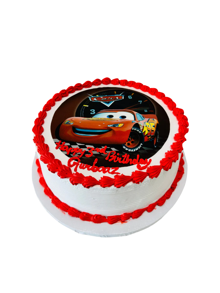 Mcqueen Car Photo Cake