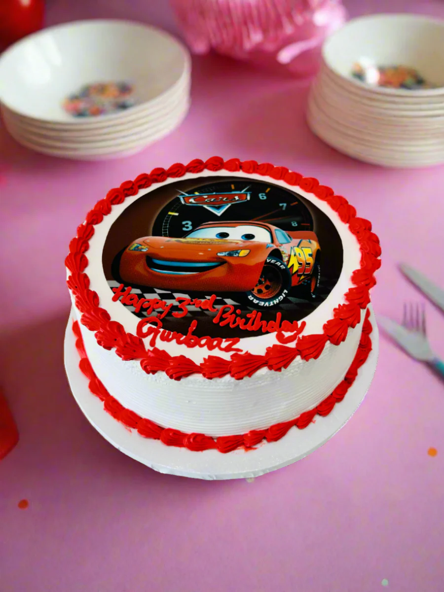 Mcqueen Car Photo Cake - Image 2