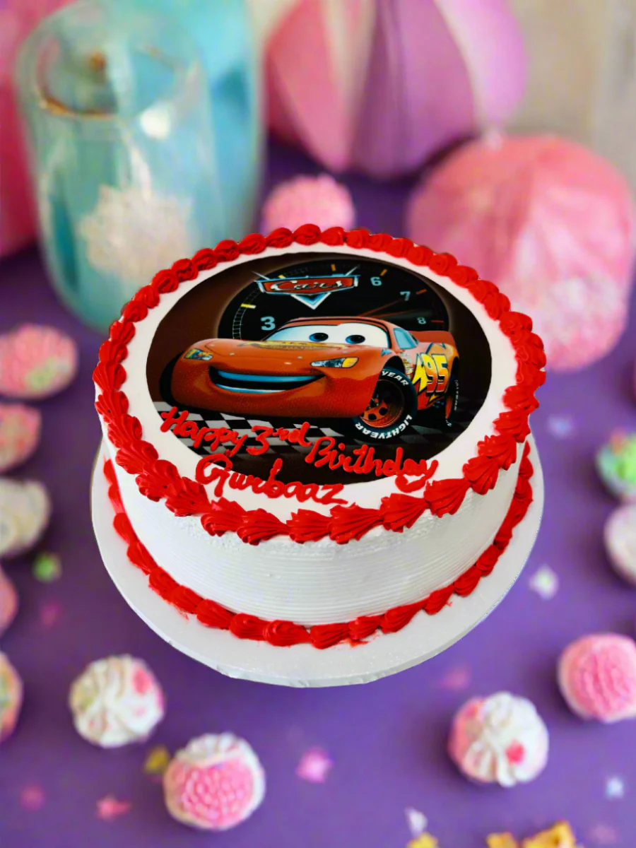 Mcqueen Car Photo Cake - Image 3