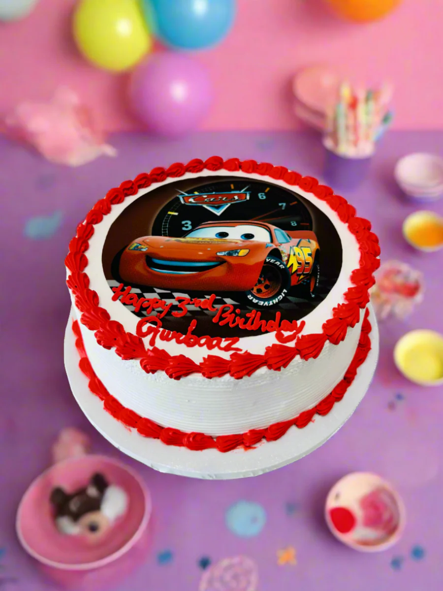 Mcqueen Car Photo Cake - Image 4