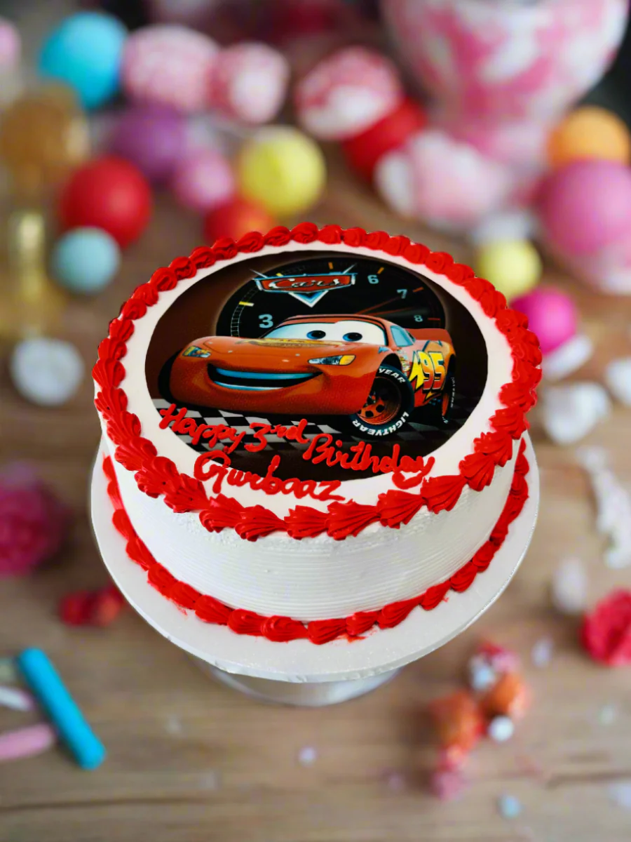 Mcqueen Car Photo Cake - Image 5