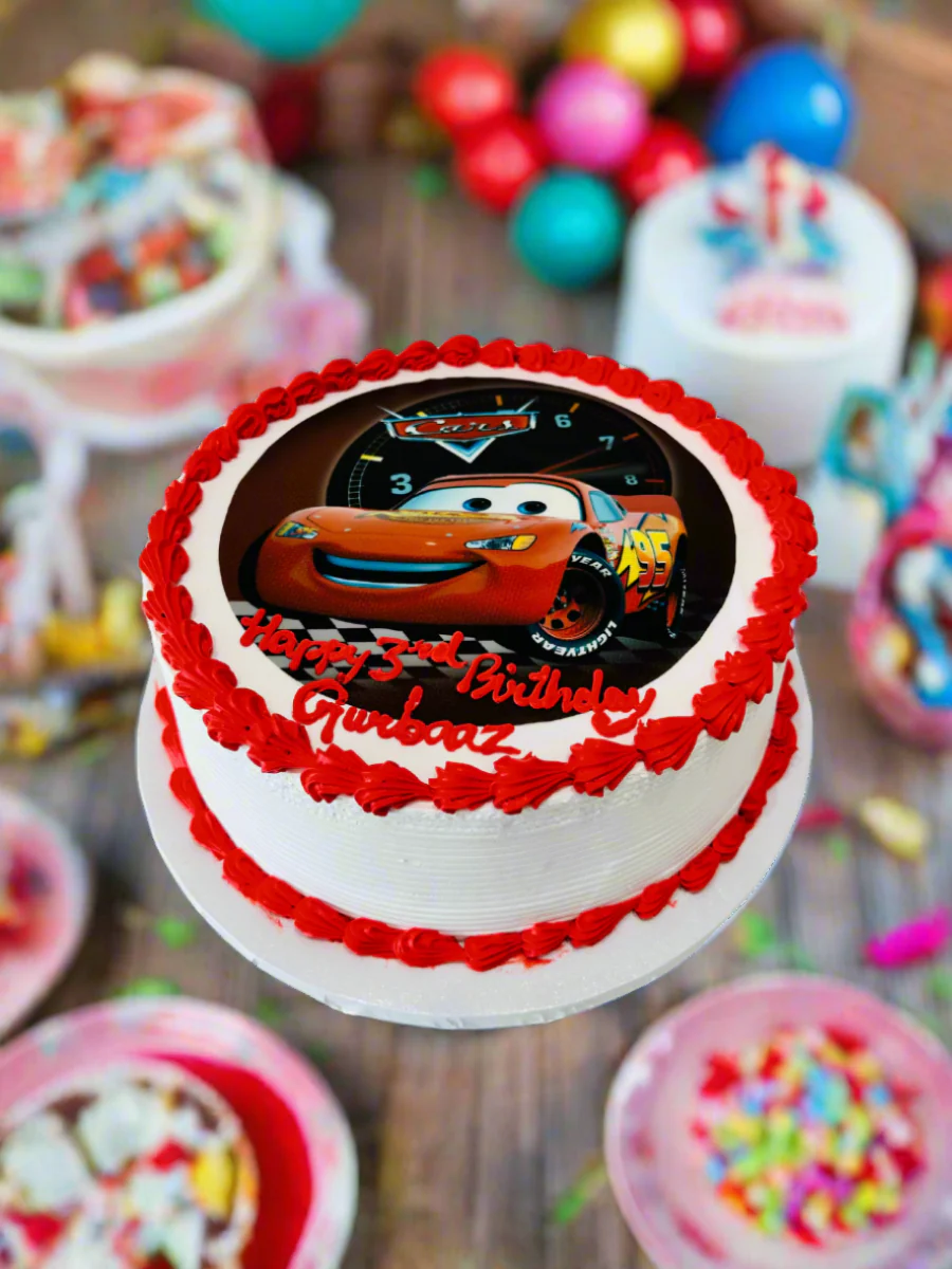 Mcqueen Car Photo Cake - Image 6