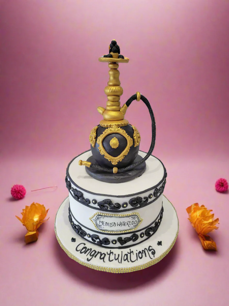 Medusa Hookah Fondant Cake - Image 3