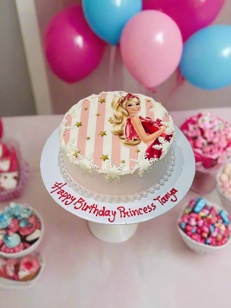 Mehak Barbie Pink Cream Cake - Image 2