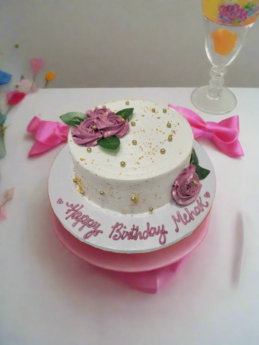 Mehak Floral Birthday Cake - Image 2