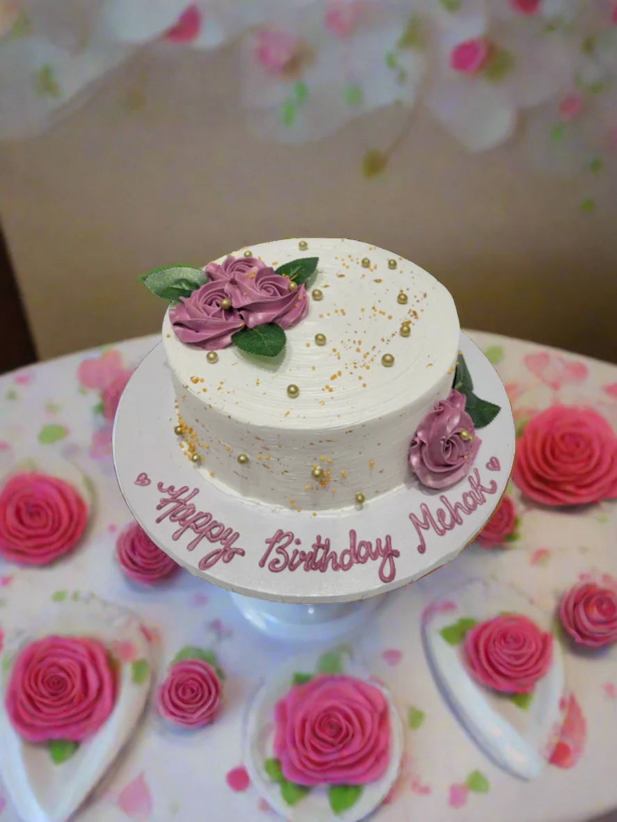 Mehak Floral Birthday Cake - Image 3