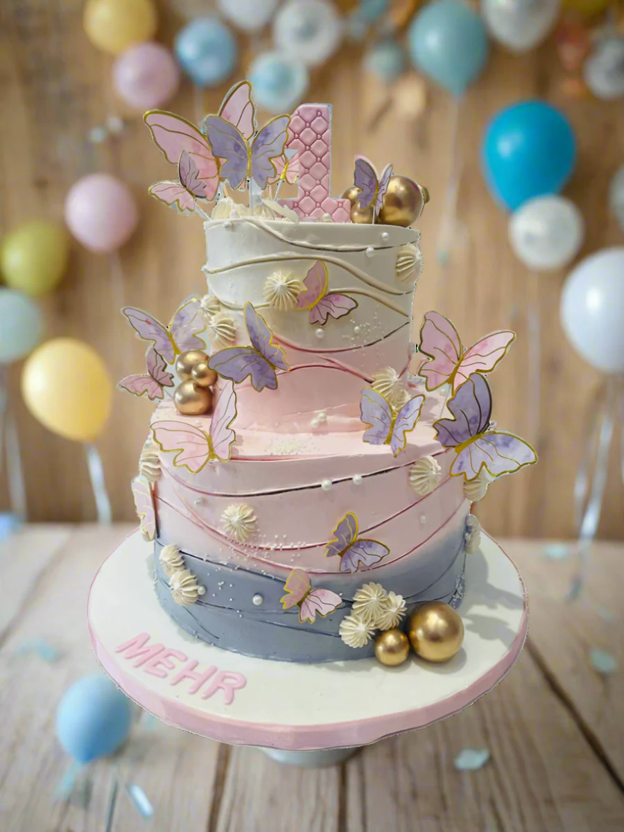Mehr Butterfly Birthday Cake - Image 4
