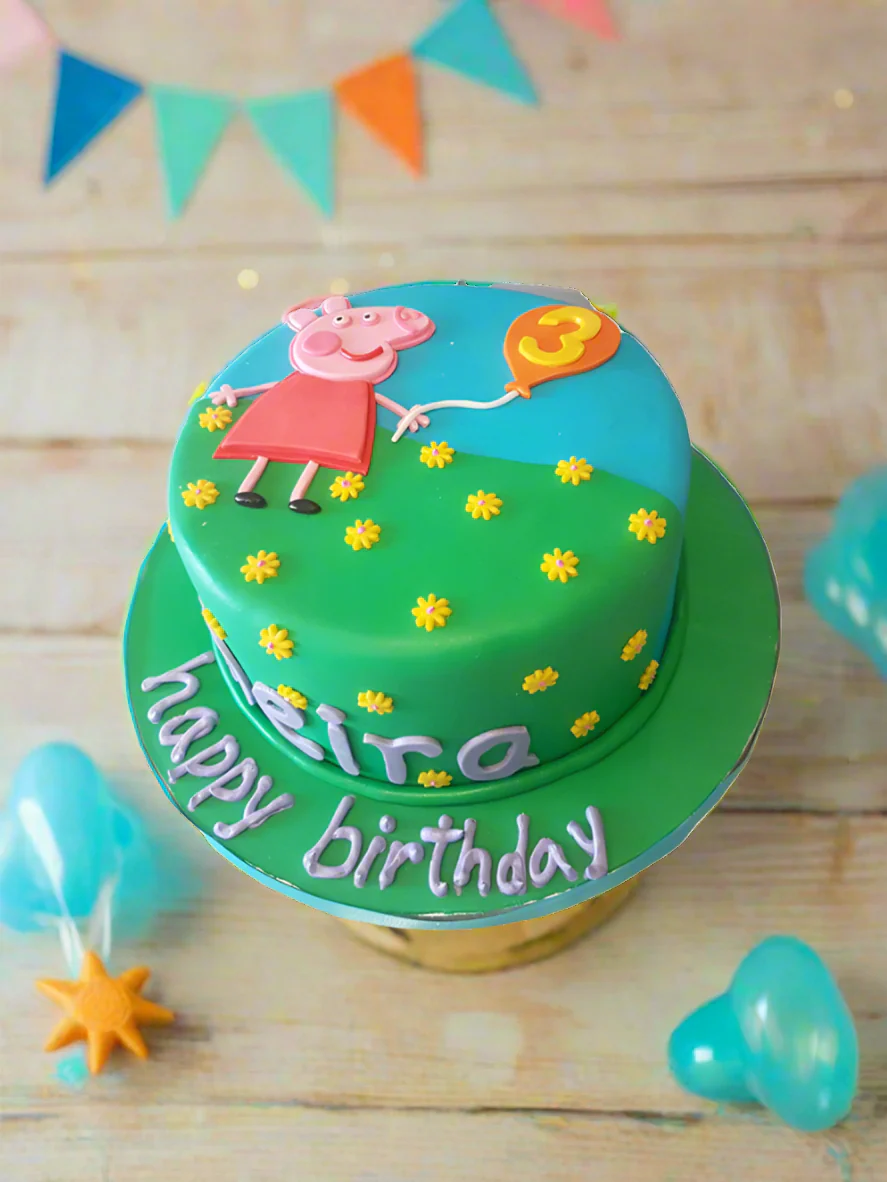 Meira Peppa Pig Fondant Cake - Image 2