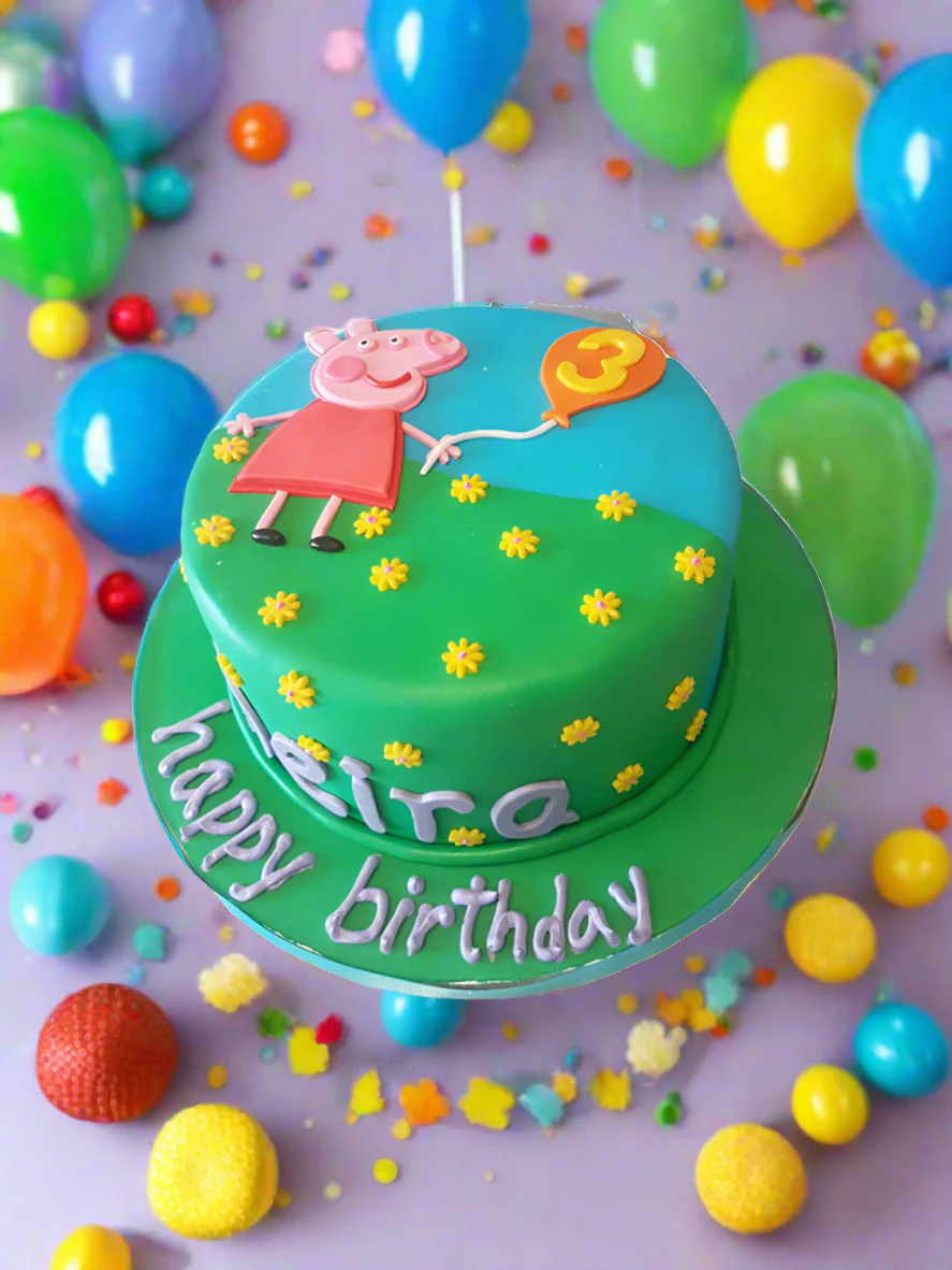 Meira Peppa Pig Fondant Cake - Image 3