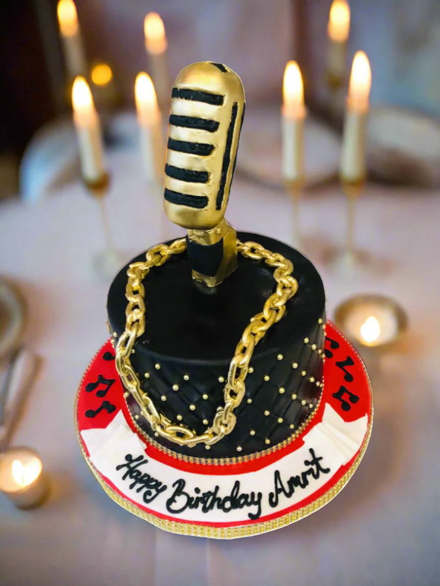 Mic Musical Fondant Cake - Image 3