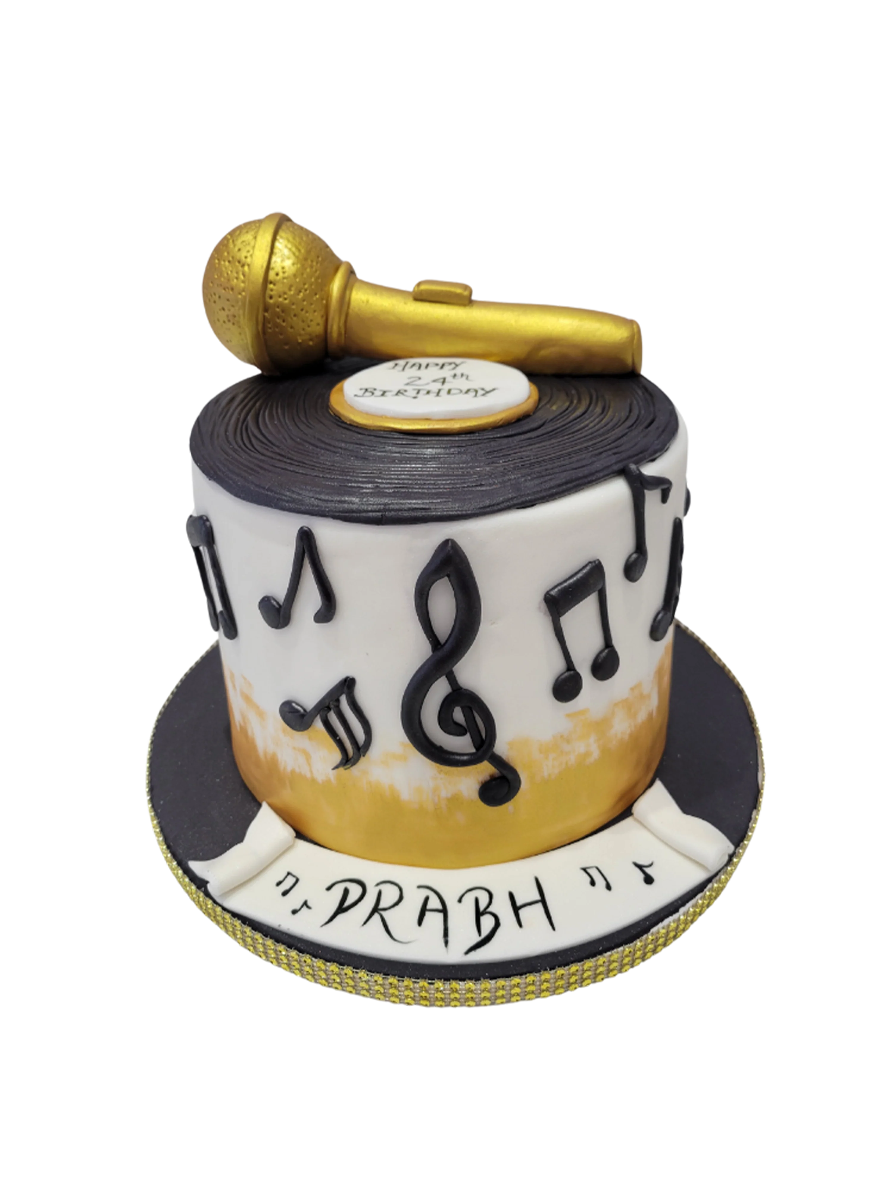 Mic Theme Fondant Cake