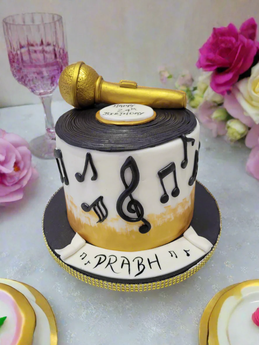 Mic Theme Fondant Cake - Image 2