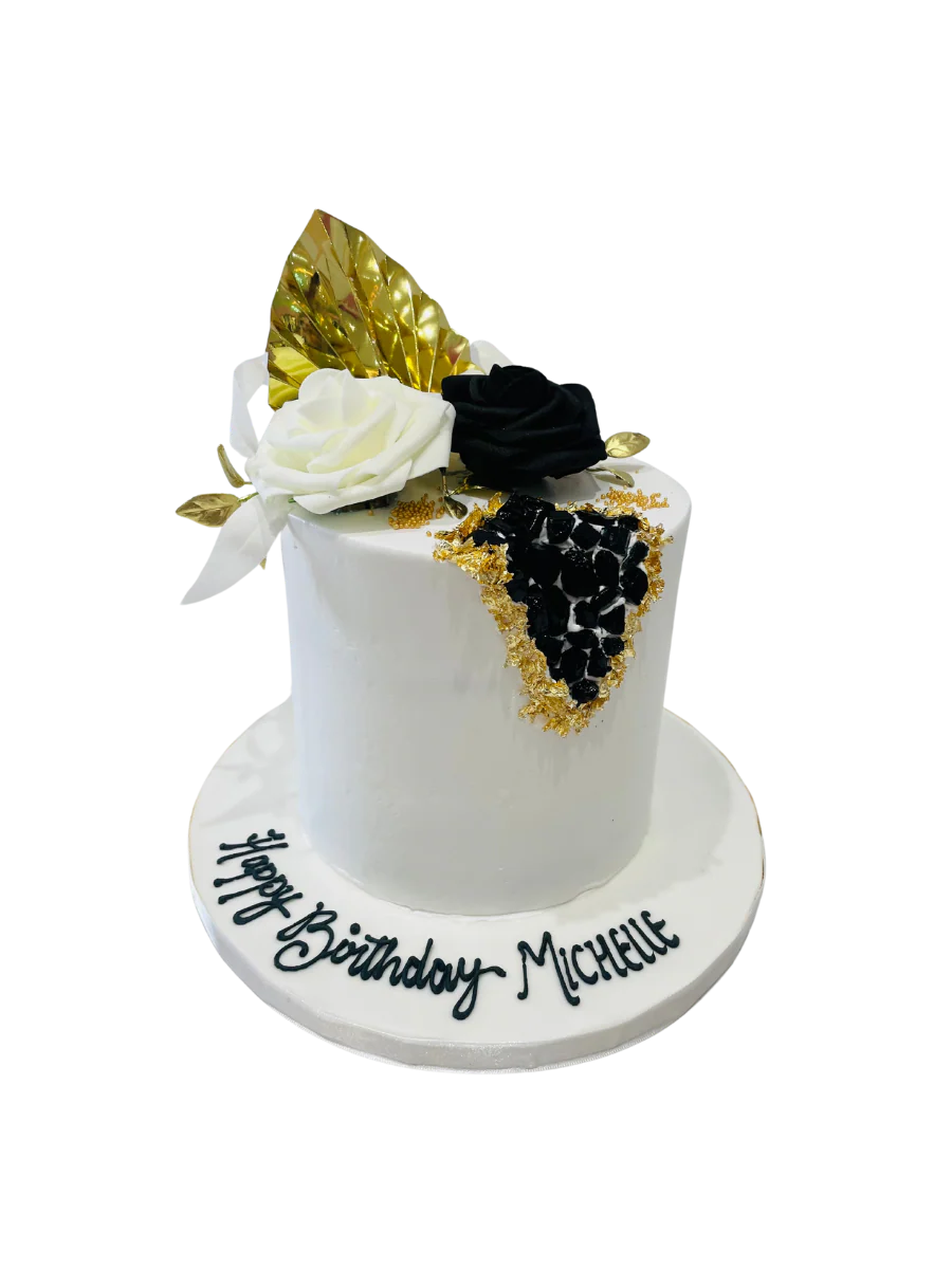 Michelle Black & Gold Goede Effect Cake