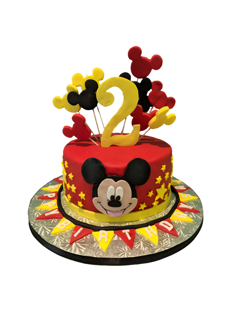 Mickey Birthday Fondant Cake