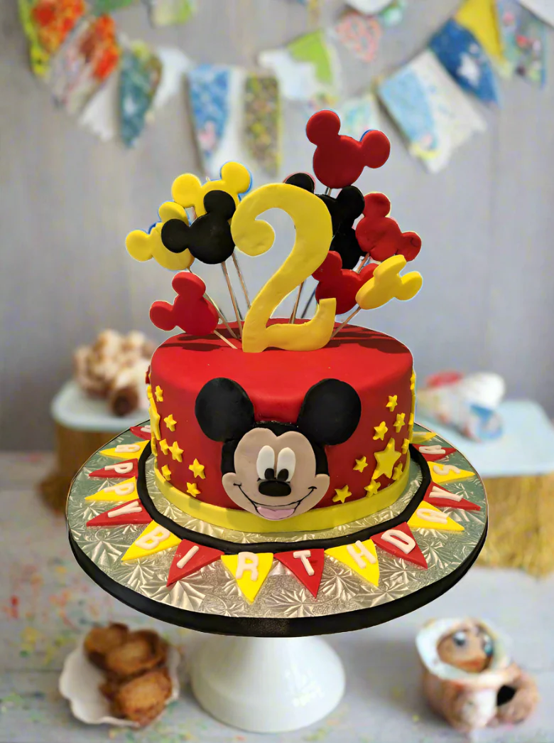 Mickey Birthday Fondant Cake - Image 5