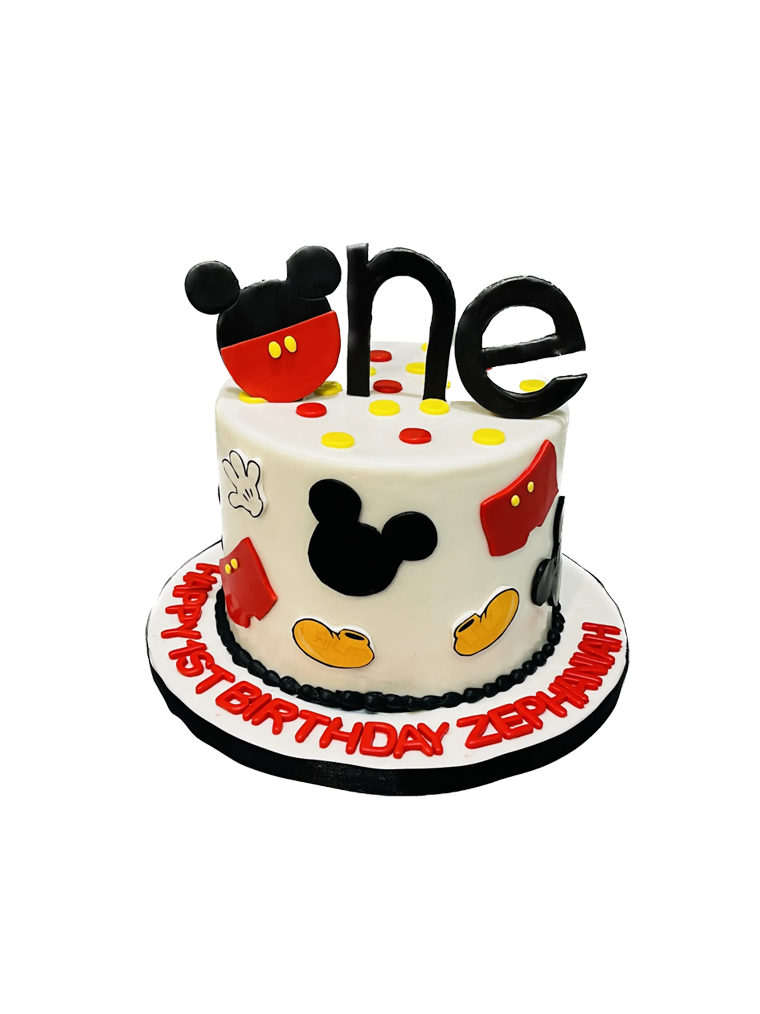 Mickey First Birthday Fondant Cake