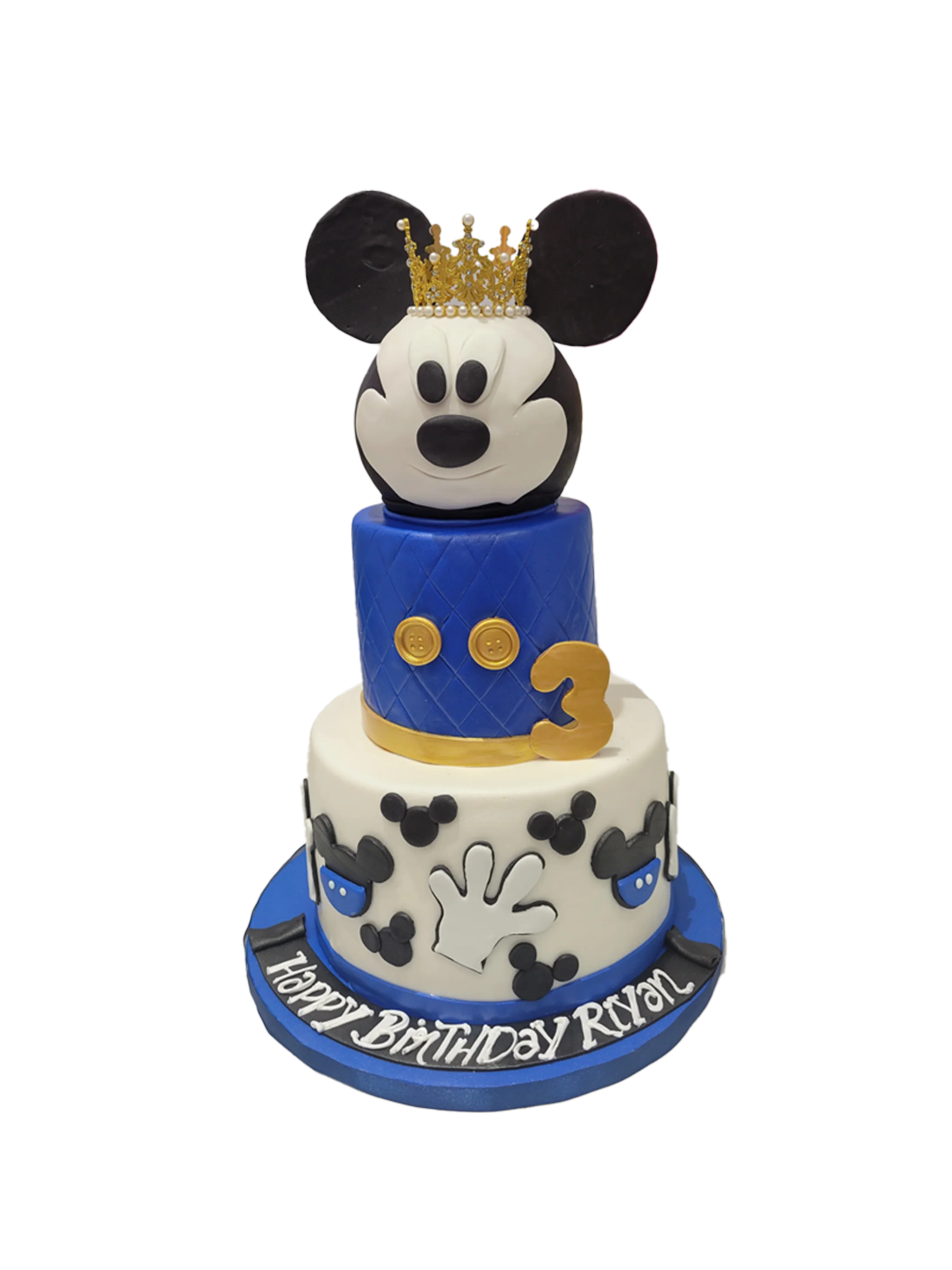 Mickey Mouse Fondant Tiered Cake