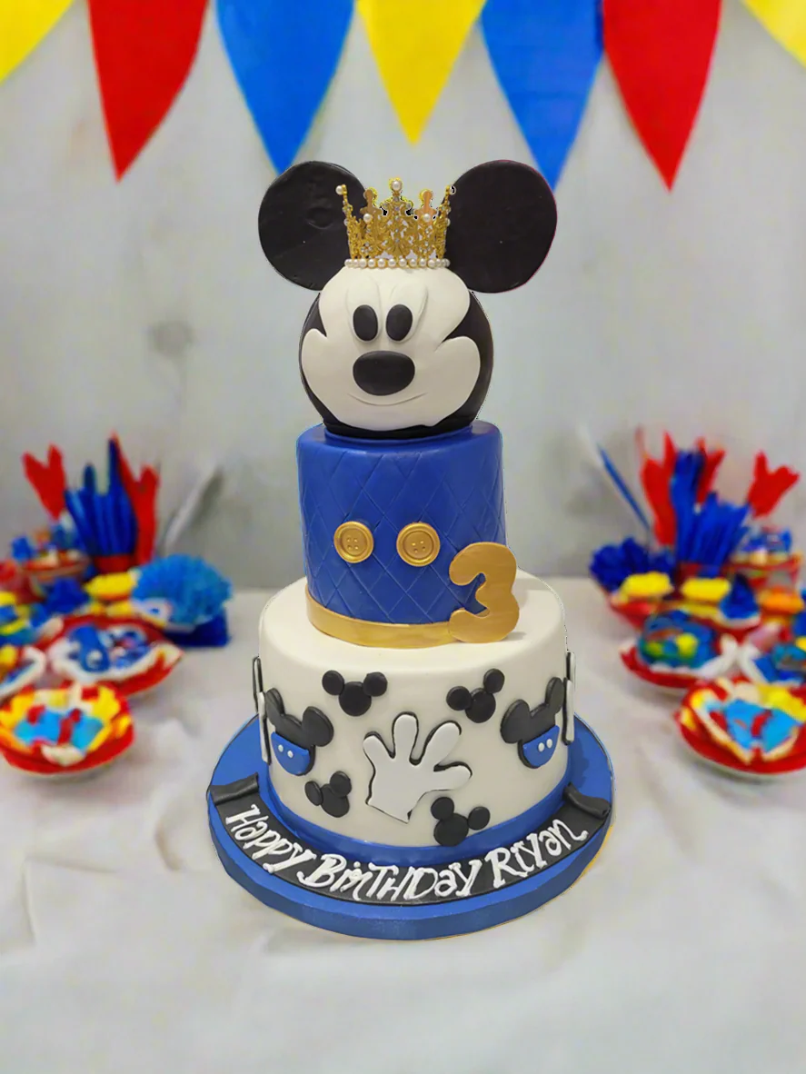 Mickey Mouse Fondant Tiered Cake - Image 2